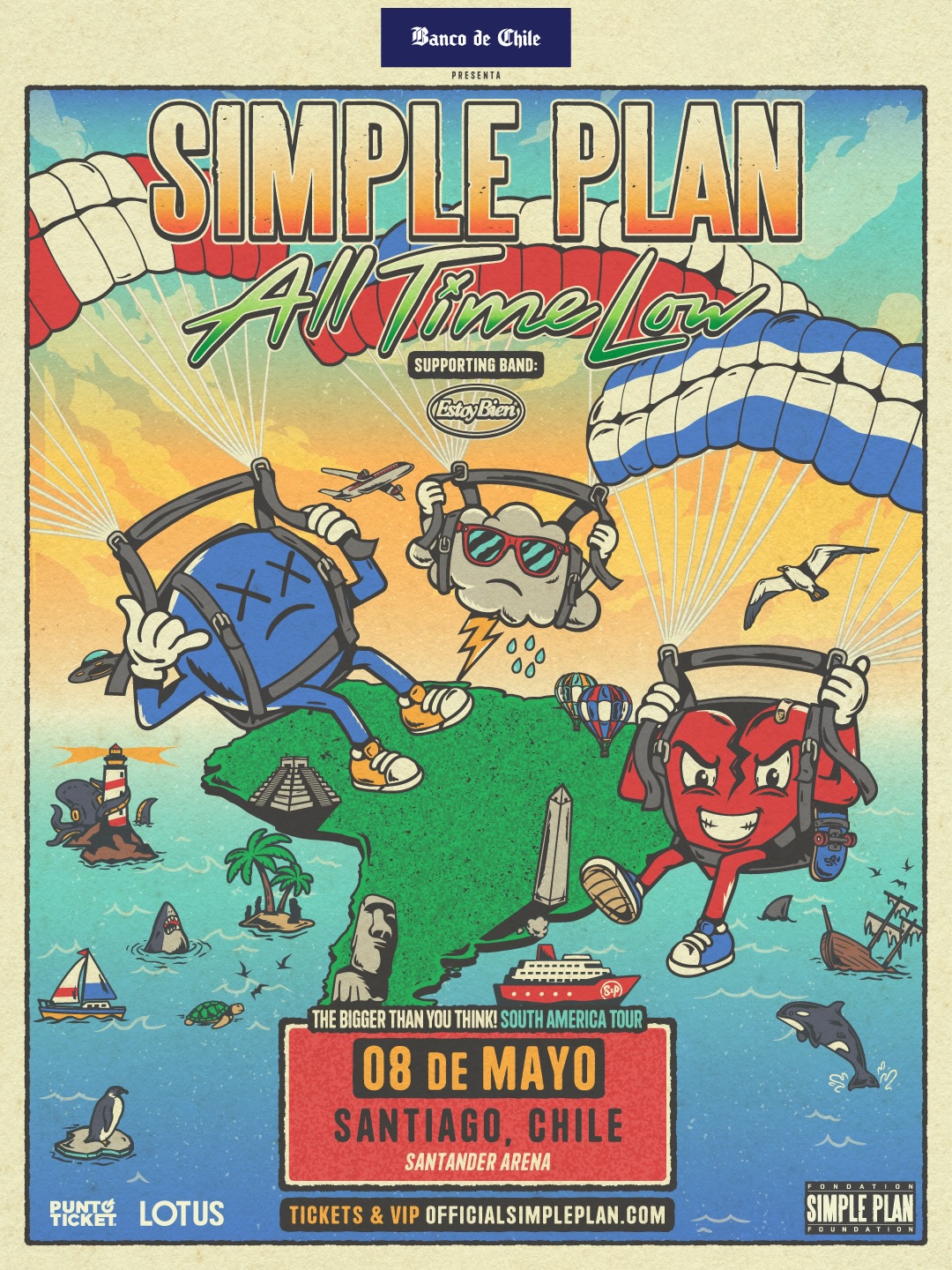 Simple Plan anuncia su regreso a Chile tras una década